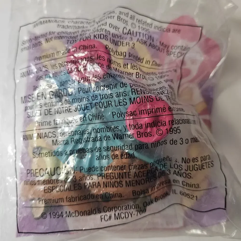 1994 McDonalds Mindy and Buttons 6 Animaniacs New in Package